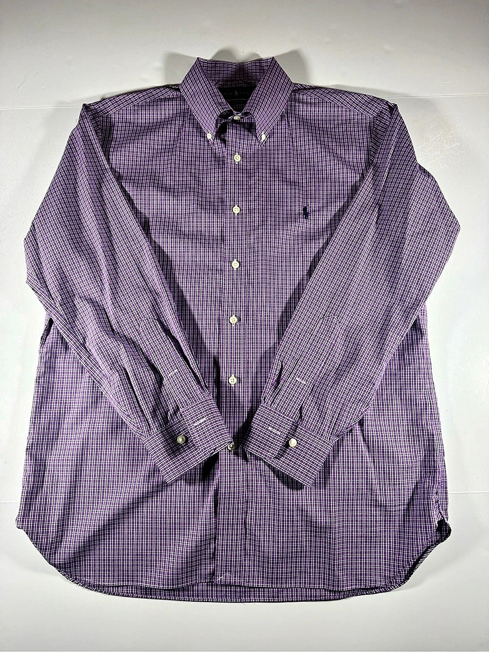 Ralph Lauren Easy Care Plaid Dress Shirt Polo Easy Care Plaid Size 16 32/33